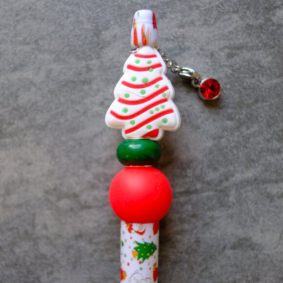 Beautiful Trending Beaded Pens, Handmade, ball point, charms, beads, Christmas - Picture 5 of 6